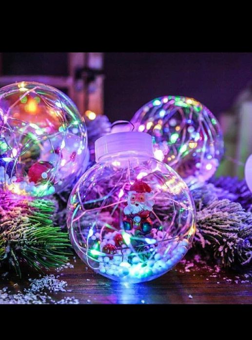 Girlanda kurtyna  LED wewnątrz kolorowe bąbki 3m