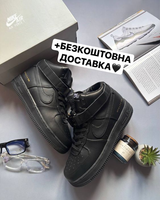БЕЗКОШТОВНА ДОСТАВКА‼️Nike Air Force High x ALYX Black (Чорні),айликс