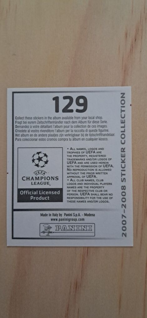 Cromo futebol de Peter Cheh da Panini
