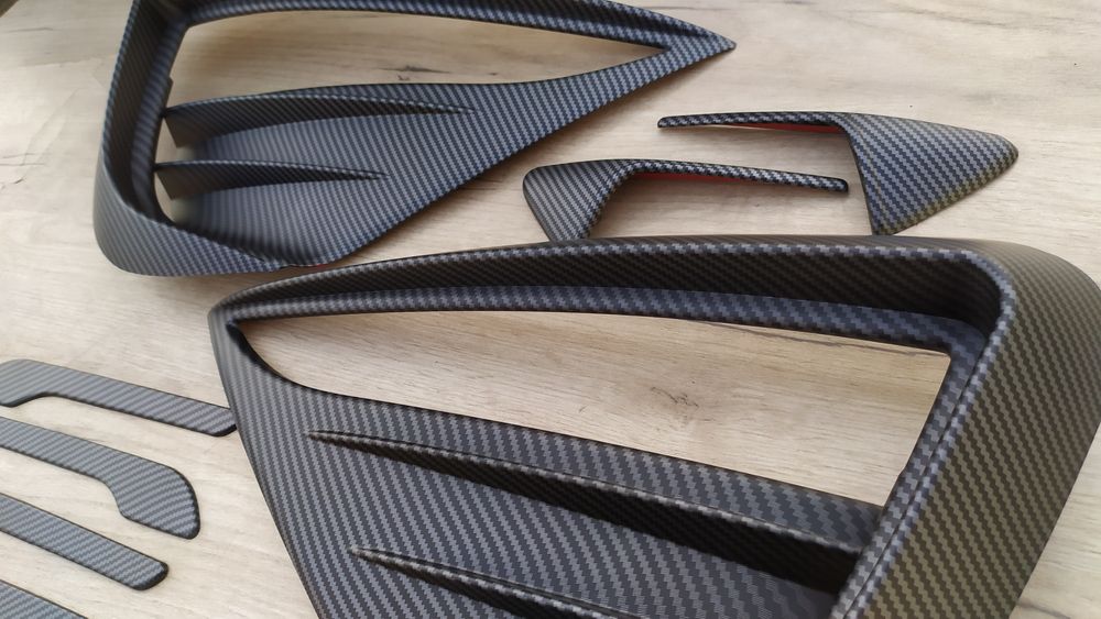 Комплект накладок Тесла модель 3, Y карбон матові тюнінг