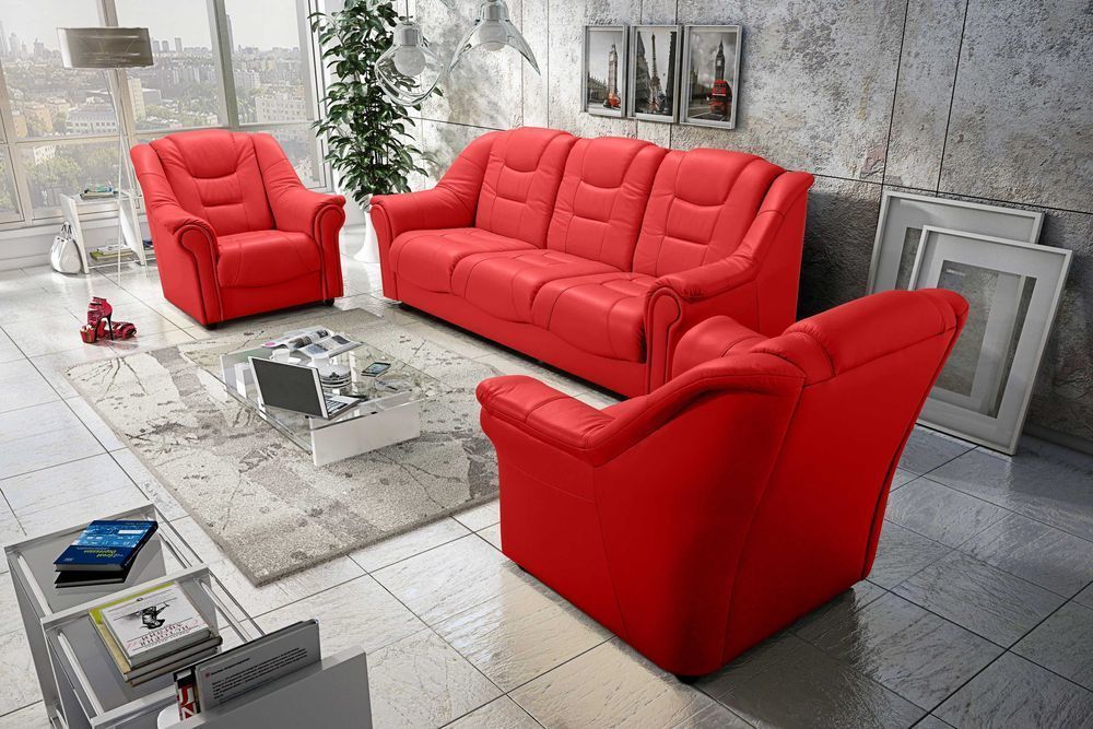 Skórzany komplet wypoczynkowy 311 "KAROL" SKÓRA NATURALNA PRODUCENT