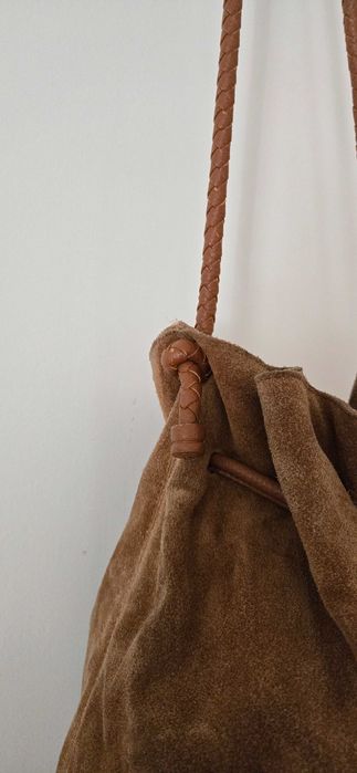 Zara Suede brown Pochahantas Bag