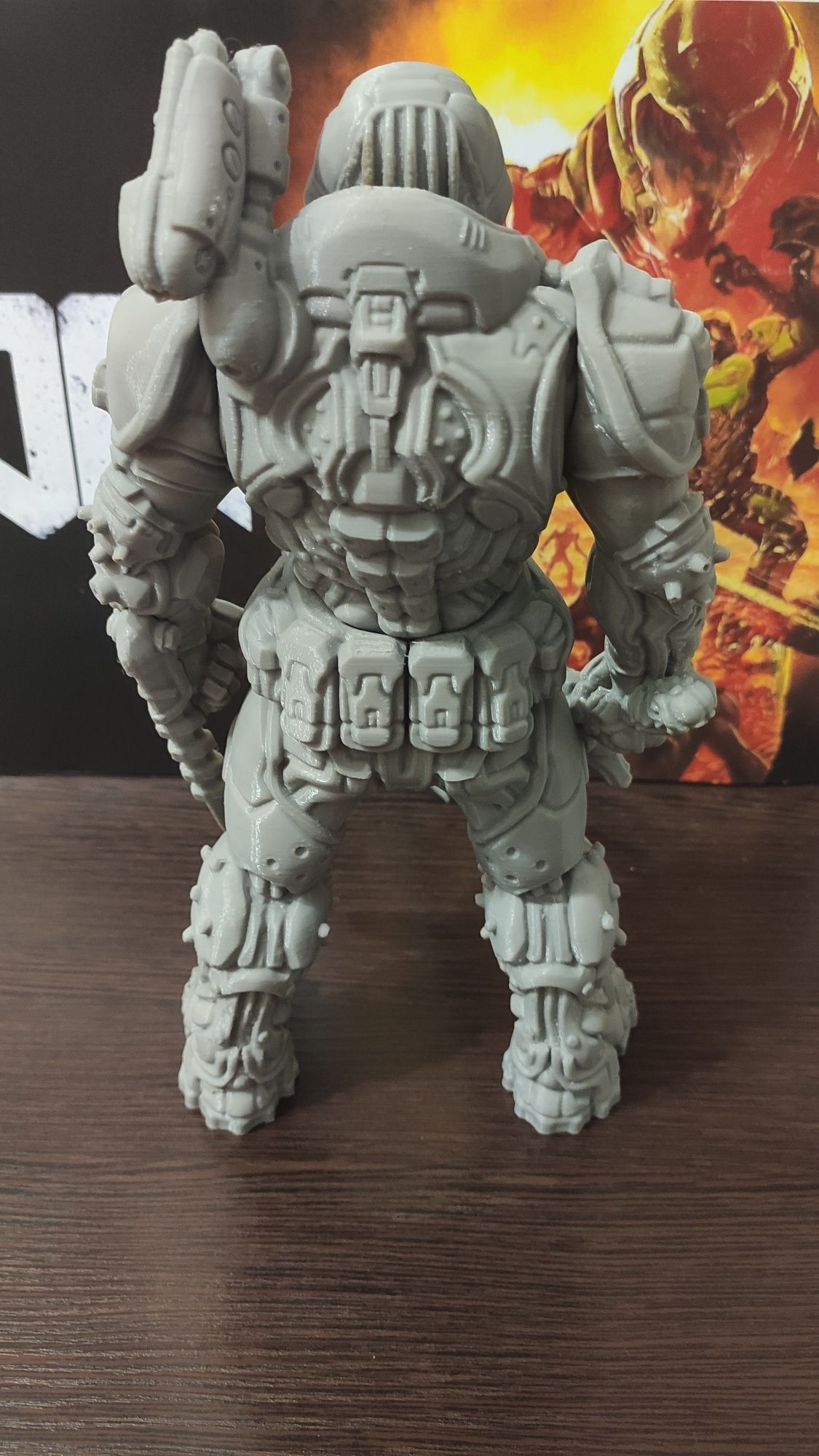 Фигурка DOOM ETERNAL Dark Ages SLAYER Doomguy 3D печать 21см
