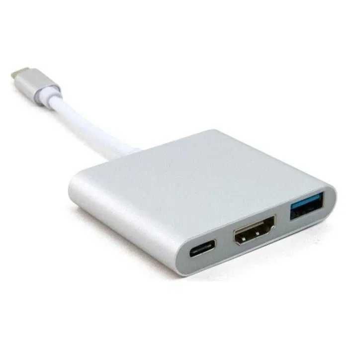 Адаптер USB Type-C – HDMI/USB 3.0/Type-C (0.15m) – ExtraDigital