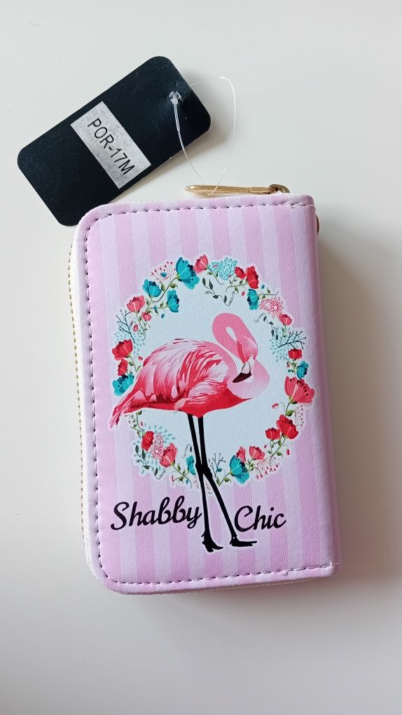 Nowy! Mini portfel flaming " Shabby Chic"