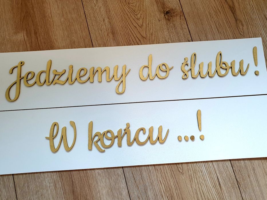 Nowożeńcy tablice rejestracyjne ślub wesele