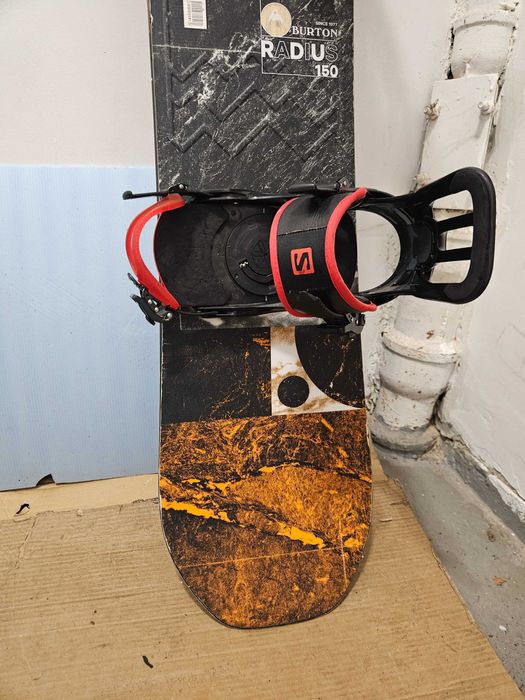 Deska snowboardowa Burton 150cm plus wiązania Salomon