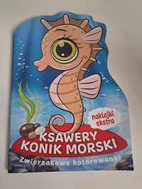 Ksawery Konik Morski, naklejki, zwierzakowe kolorowanki dla najmłodszy