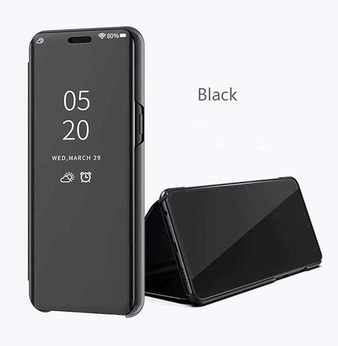 Etui FTRONGRT OnePlus 10T, lustrzana klapka, auto on/off, czarne