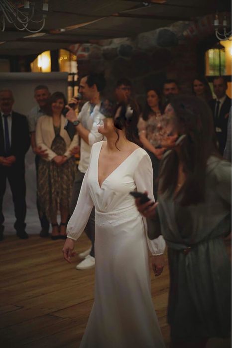 sukienka ślubna Anna Kara Anja 2020 elegancka klasyczna długi rękaw