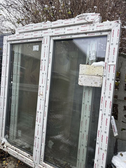 Nowe okno balkonowe, drzwi balkonowe. 3 szybowe. 139x200