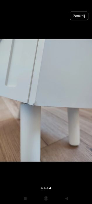 Nowa szafka nocna z szufladą biała Sinsay