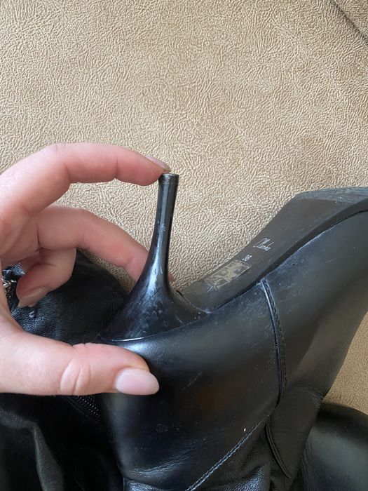 Сапоги чоботи шкіра високі 36 розмір