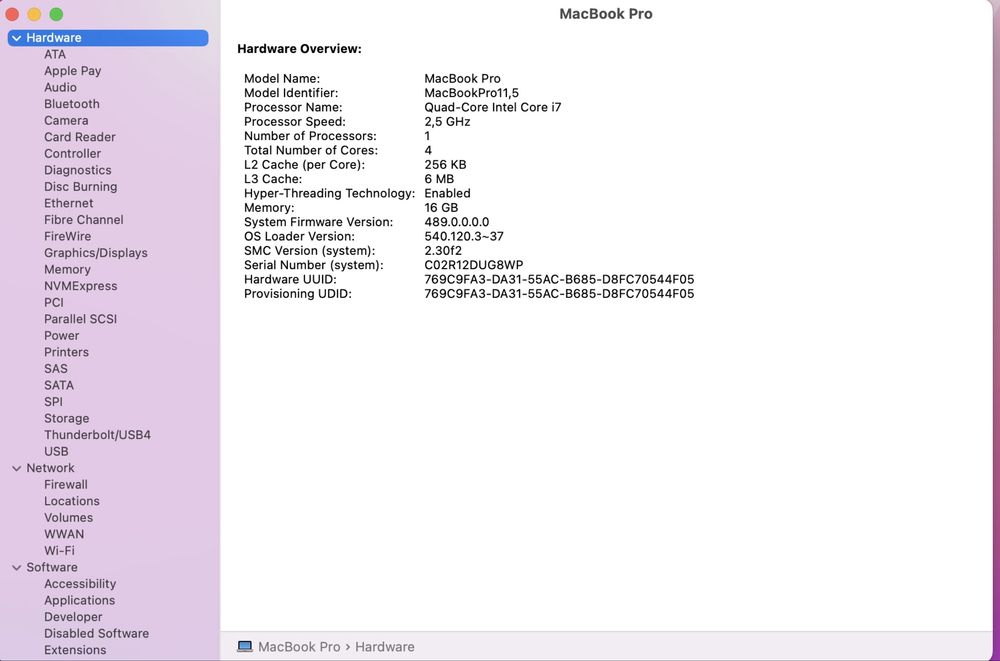 Macbook Pro mid 2015