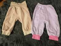 2 pary spodni dla dziewczynki rozmiar 62, beż i fiolet