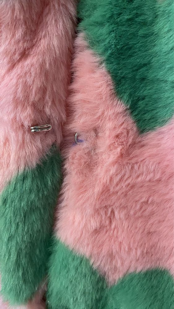 Futerko płaszczyk rożowy w serca szlafrokowy 3xl modny pluszowy miś