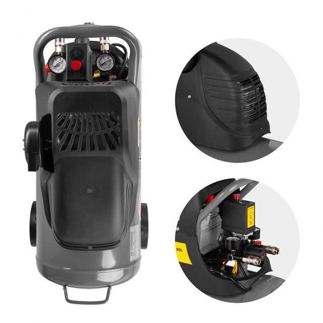 Компресор 50л, 1.5 кВт, 220 В, 8 aтм, 206 л/хв. INTERTOOL PT-0003.