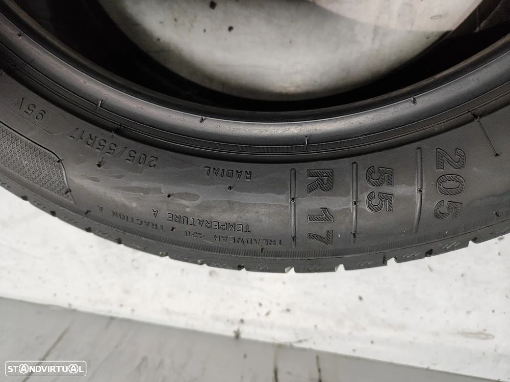 2 pneus semi novos 205-55r17 kleber - oferta da entrega 100 EUROS