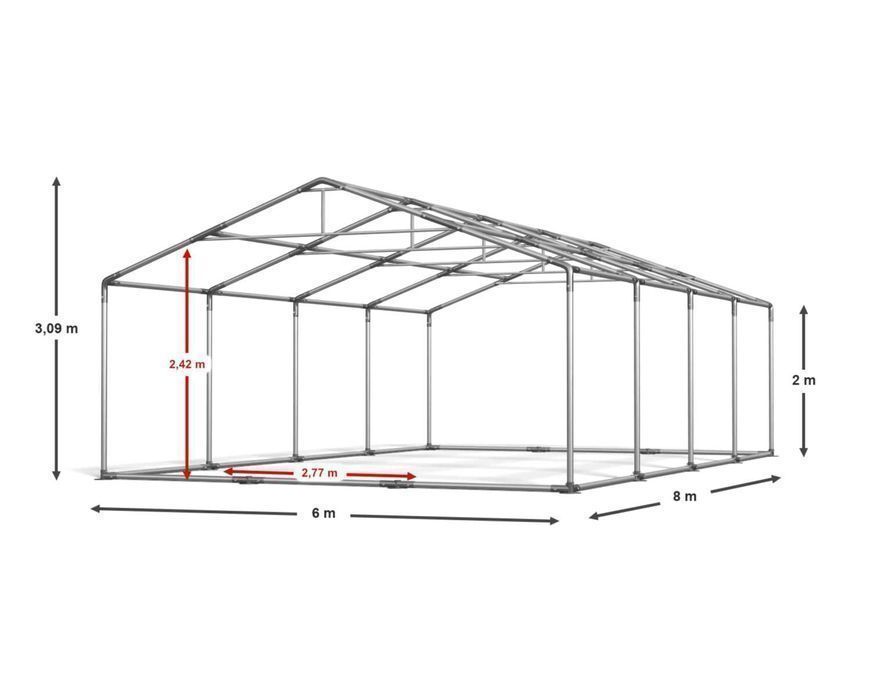 Namiot do ogrodu Namiot imprezowy Namiot handlowy 6x8x2m