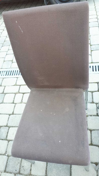 Dwa krzesła metal/materiał