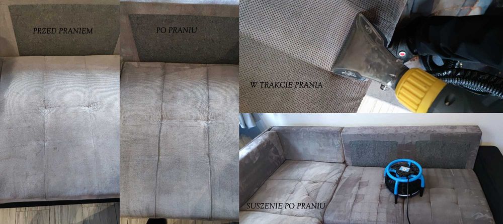 Pranie tapicerki meblowej, samochodowej, kanap, materacy, dywanów