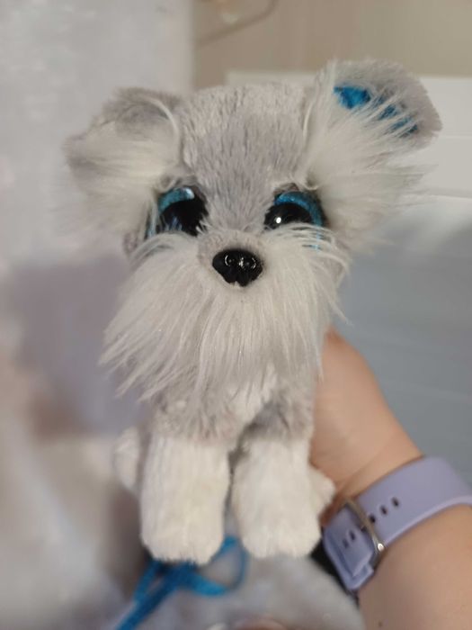 М'яка іграшка собака собачка шнауцер з блискучими очима ту ty