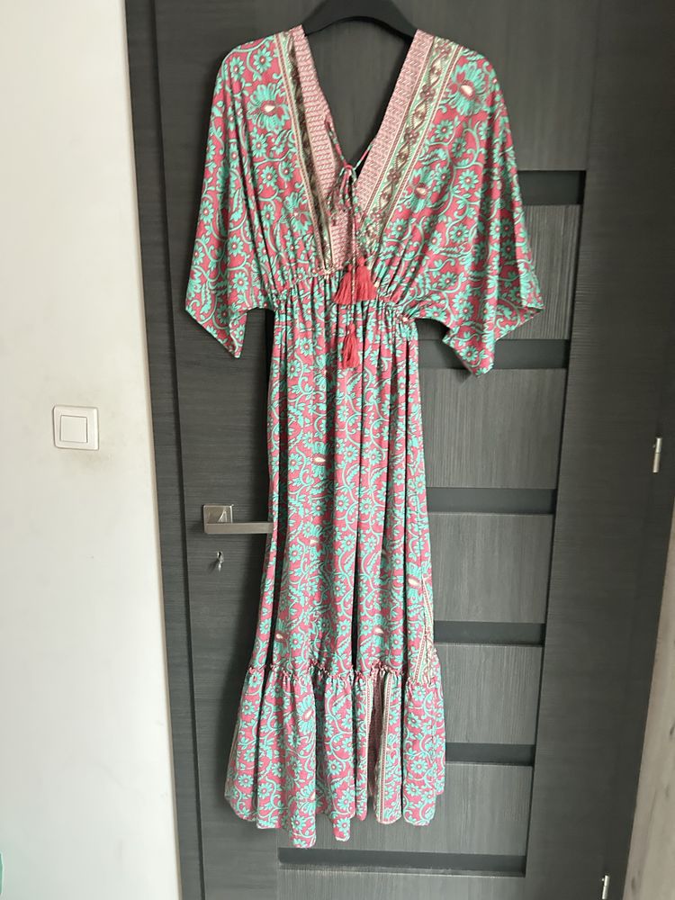 Sukienka jedwabna boho