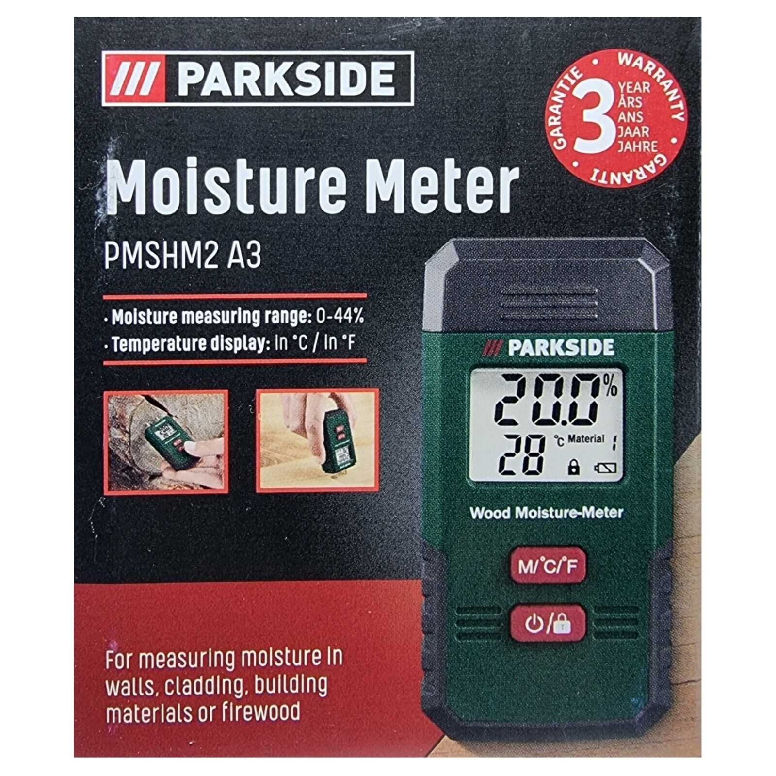 Medidor multifuncional PARKSIDE® PMSHM2 A3 —ENVIO GRÁTIS—PROMOÇÃO—