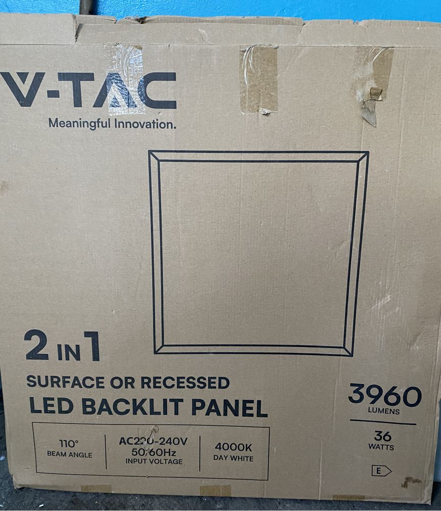 V-TAC Panel LED 60x60 36W biały 2 sztuki