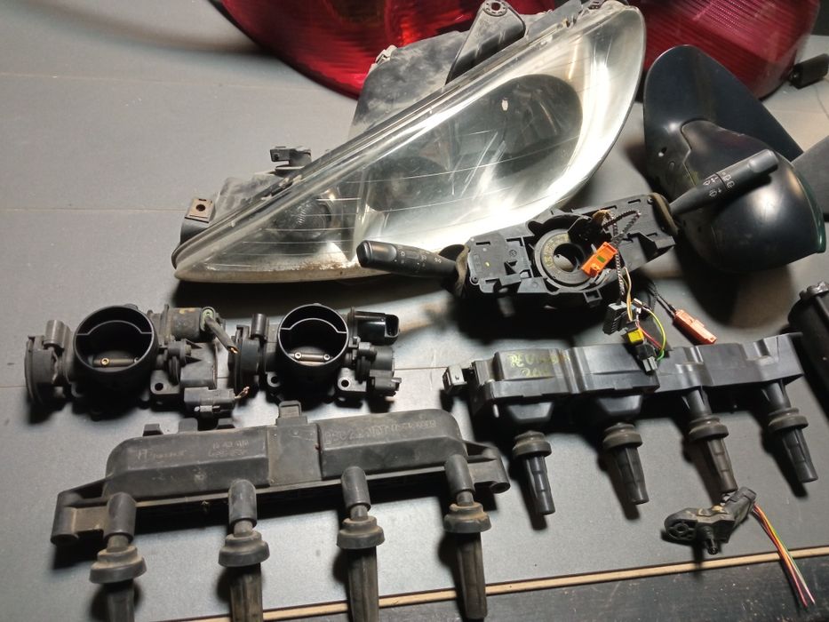 Peugeot 206 1.1 1.4 1.9 rozrusznik cewka lampy lusterka atrapa pompka