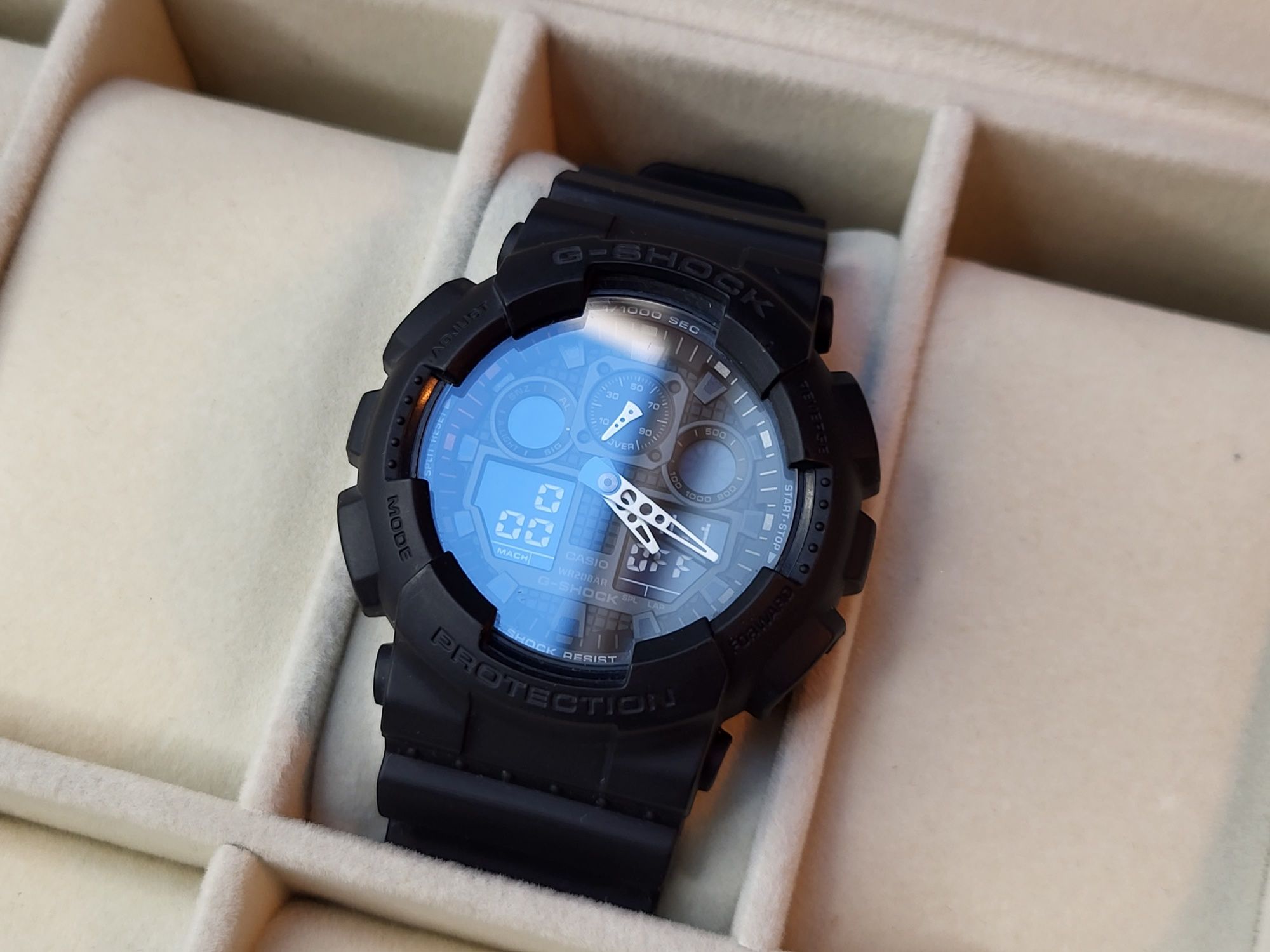 Męski zegarek czarny Casio G-SHOCK GA-100-1A1ER Big Bang