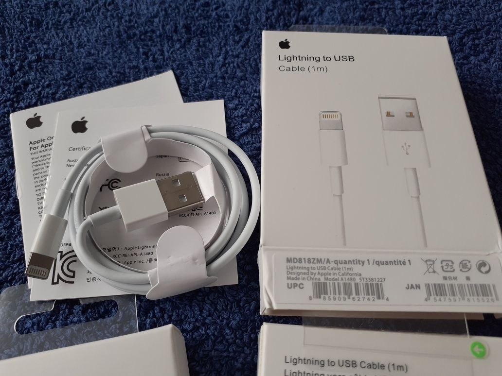 Kabel USB to Lightning 1m do IPhone NOWY.