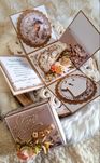 Kartka okolicznościowa na Chrzest handmade exploding box prezent boho