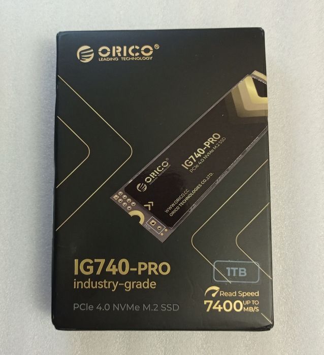 Новый M.2 nvme ssd на 1tb Orico IG740-PRO gen4x4