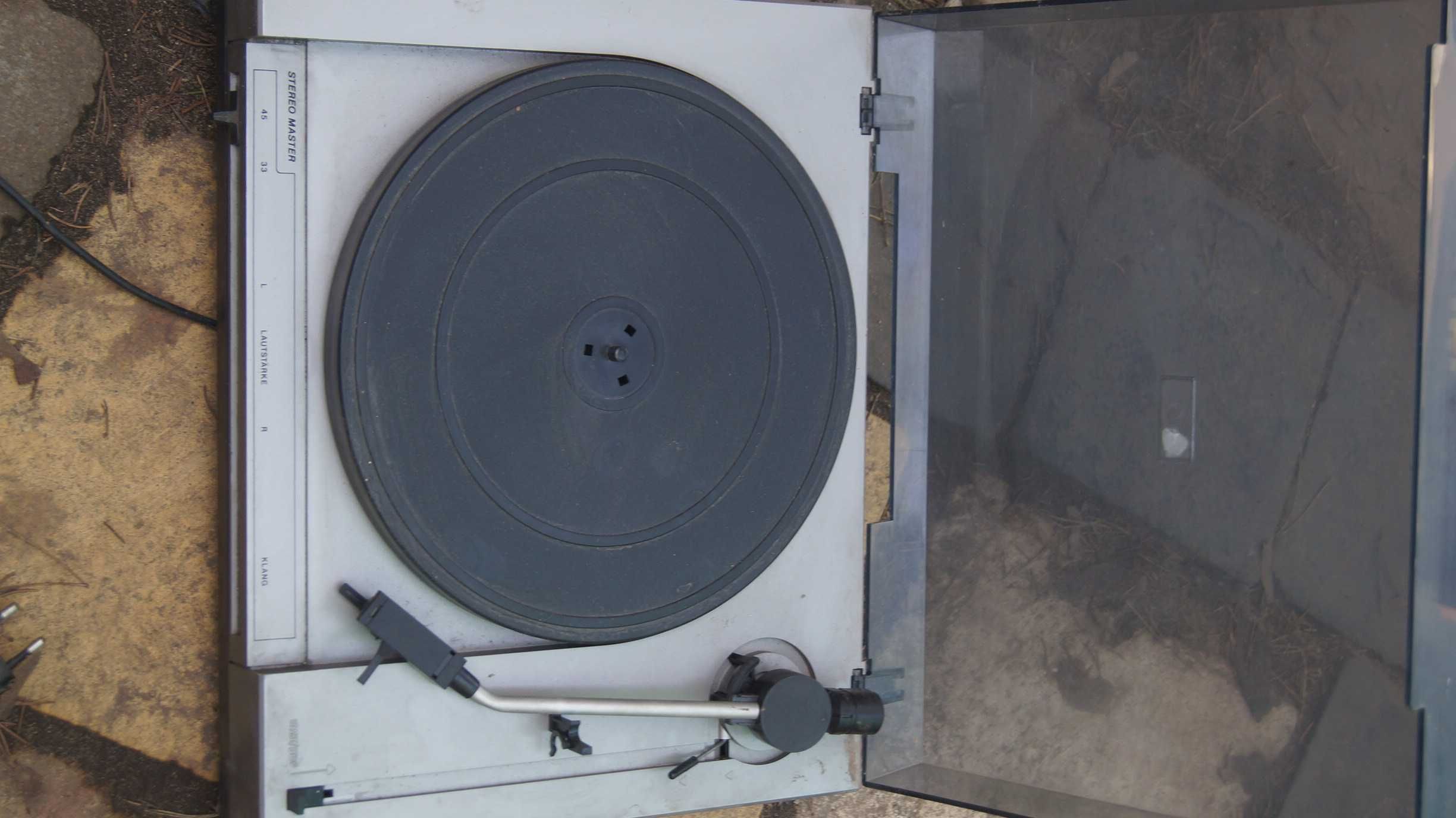 Zabytkowy gramofon adapter Stereo Master Niemiecki vintage komplet