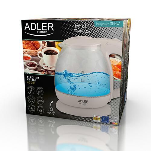Czajnik Szklany Adler AD1283C o Mocy 1100W