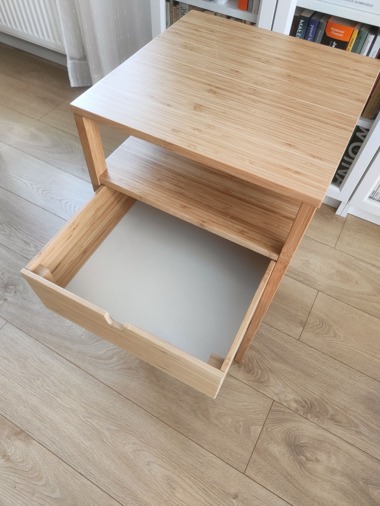 Stolik nocny IKEA Nordkisa bambus