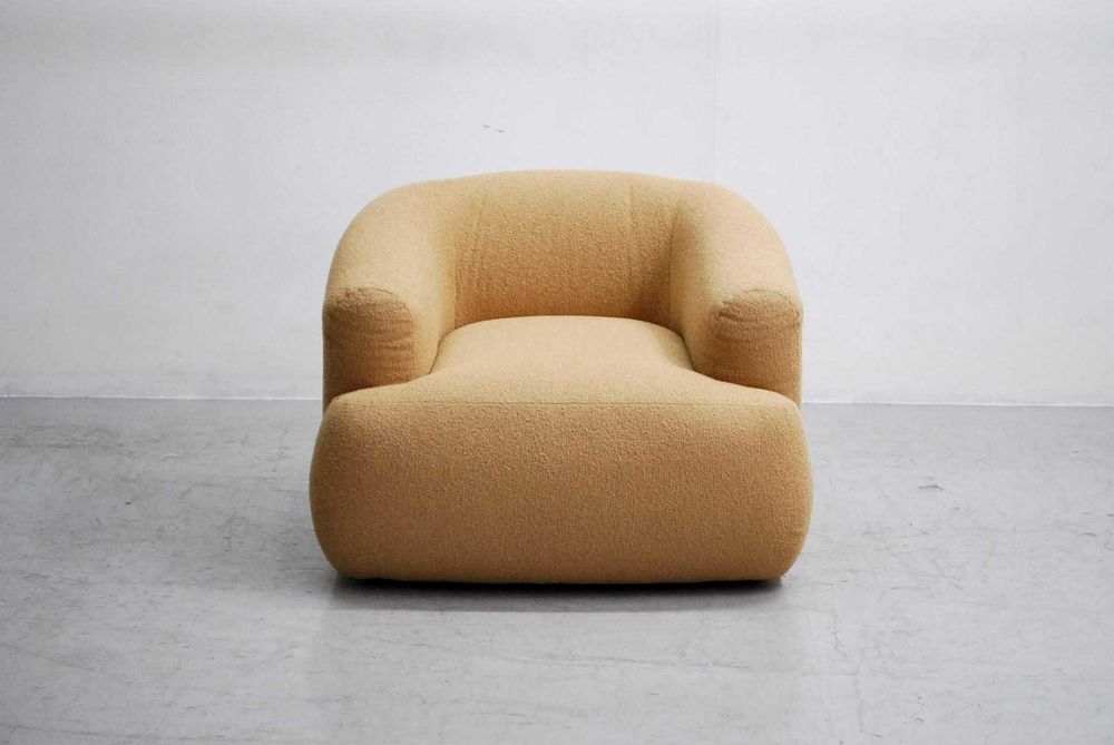 SBO Fotel Sofia jasno brązowy tkanina Westwing