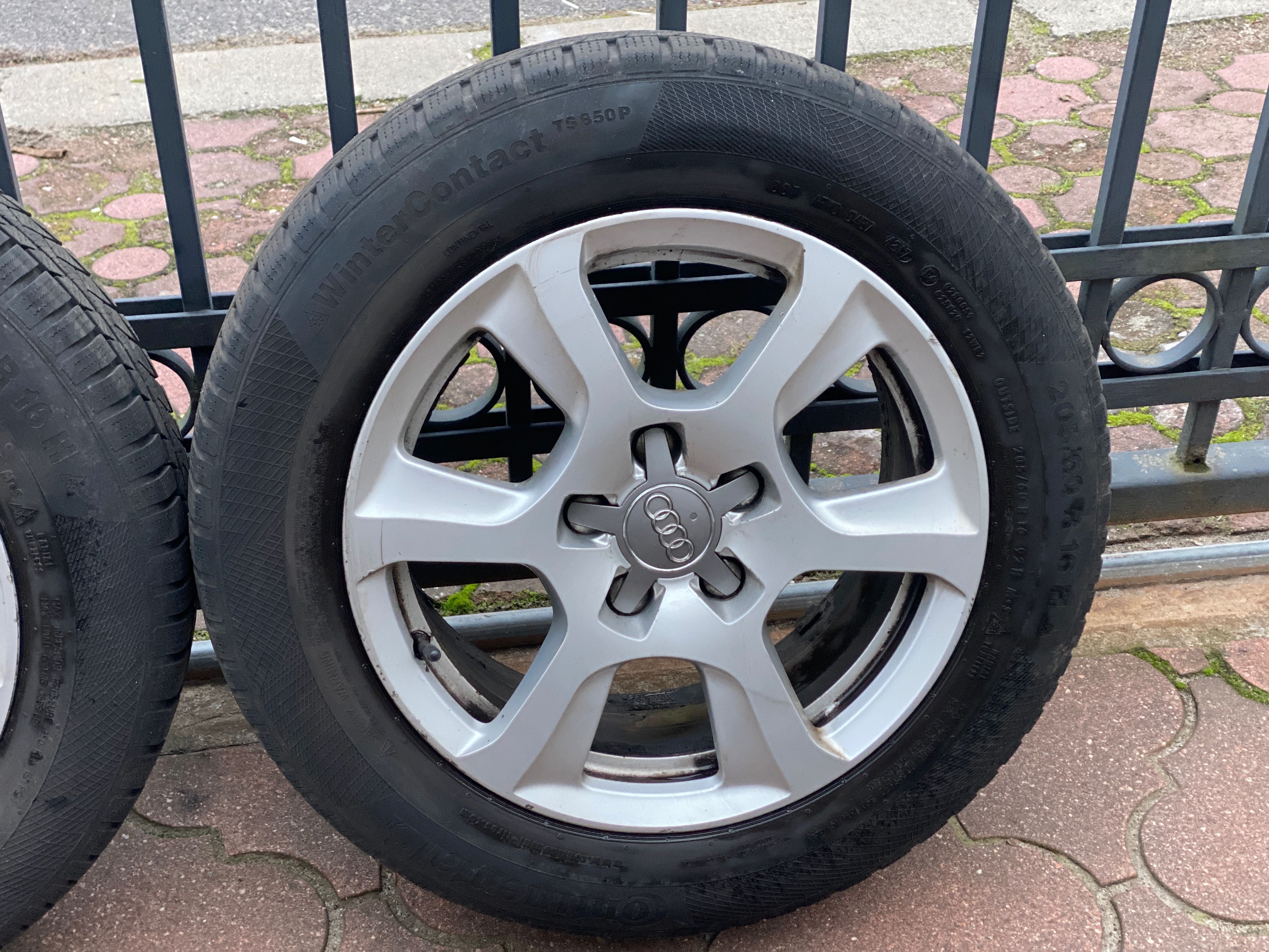 Koła zimowe Audi A4 B8 oryginalne felgi + opony Continental 205/60 R16