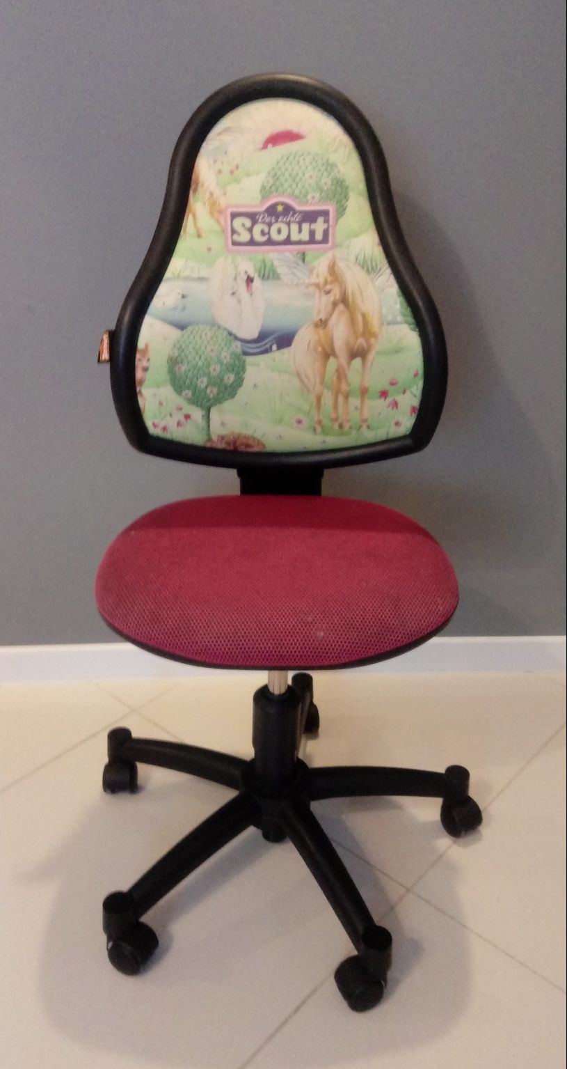Krzesło obrotowe z jednorożcem pegazem / krzesło do biurka SCOUT
