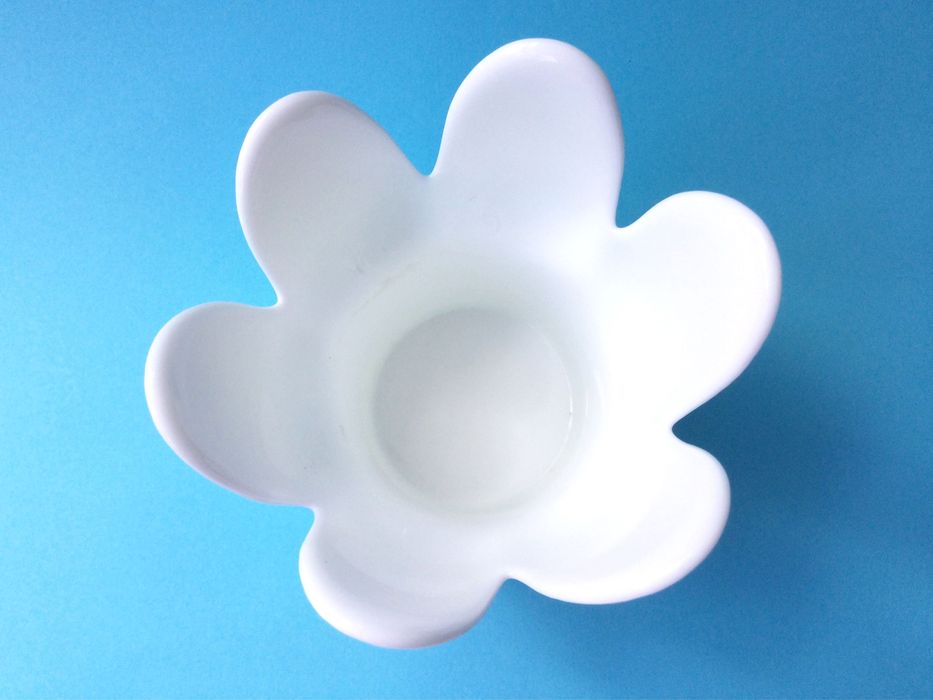 Castiçal em Porcelana | Formato de Flor | Royal Krona Sueçia | anos 60