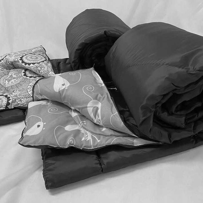 Gruby Śpiwór Ciepły Kołdra Karimata 1,5 KG 3w1 190X75 + Pokrowiec