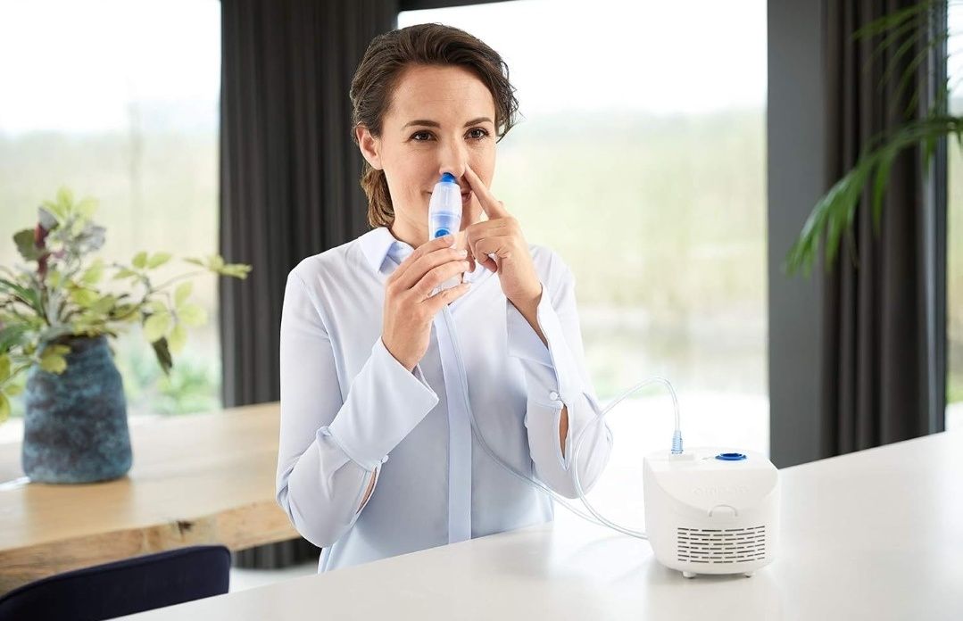 Omron X102 Total 2-w-1 nebulizator z natryskiem do nosa