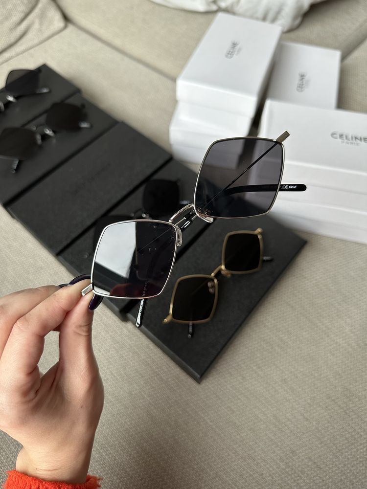 Okulary nowe ysl srebrna ramka