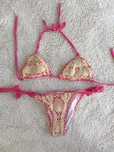 Bikini rosa em crochet