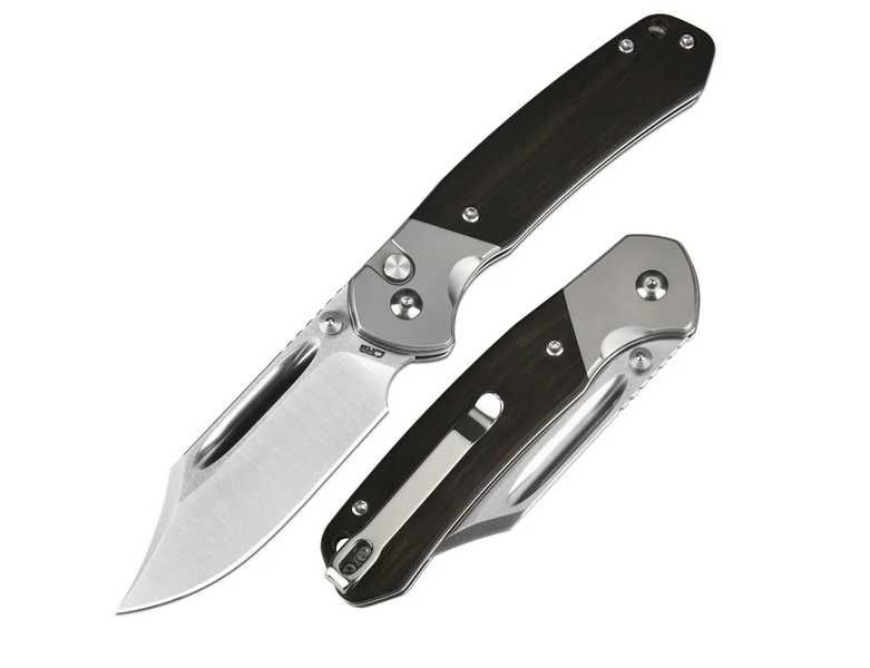 Колекція Складаний ніж CJRB Bowie Pyrite рукоятк эбеновое чорне дерево