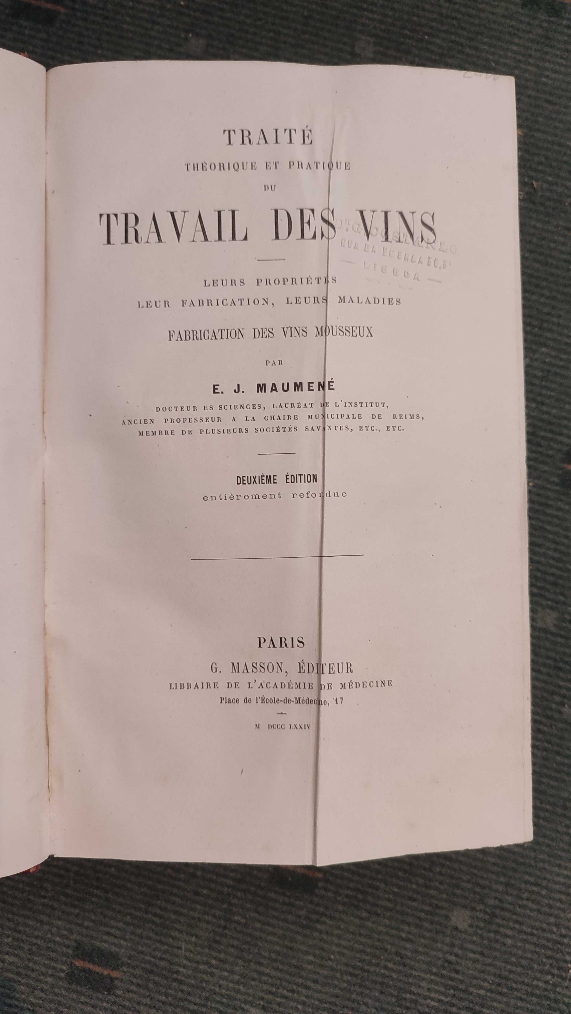 Traité Théorique et pratique de Travail Des Vins