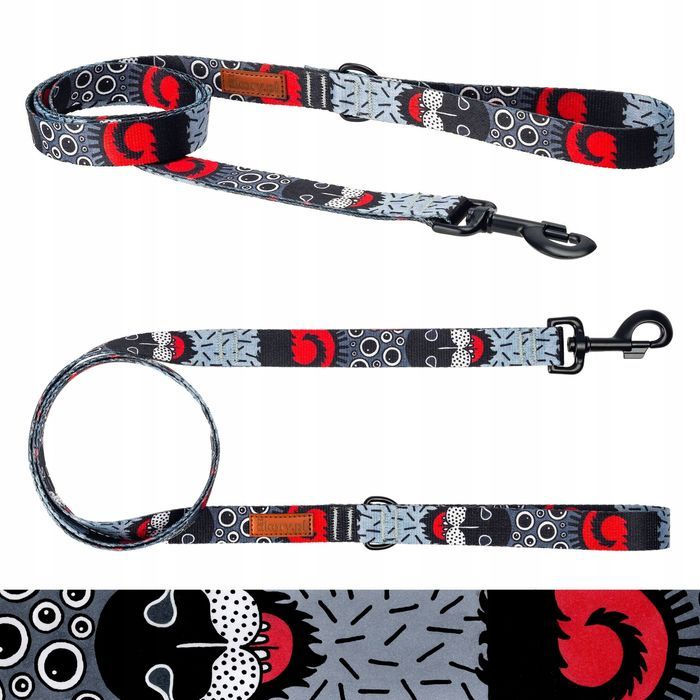 miejska smycz duży pies od 20kg doberman rottweiler dog 180 cm  czarna