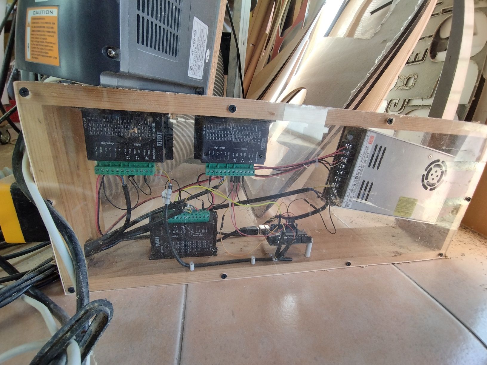 Cnc fresadora com Spin 500*500mm
