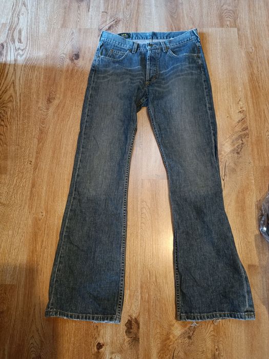 Spodnie jeansowe szerokie nogawki Lee